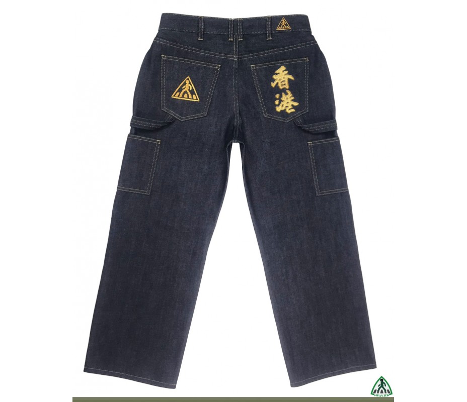 Embroidered Redline Cargo Jeans