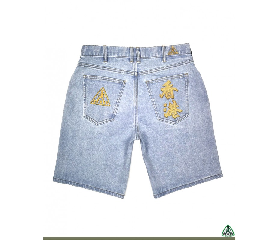 Embroidered Redline Short Jeans